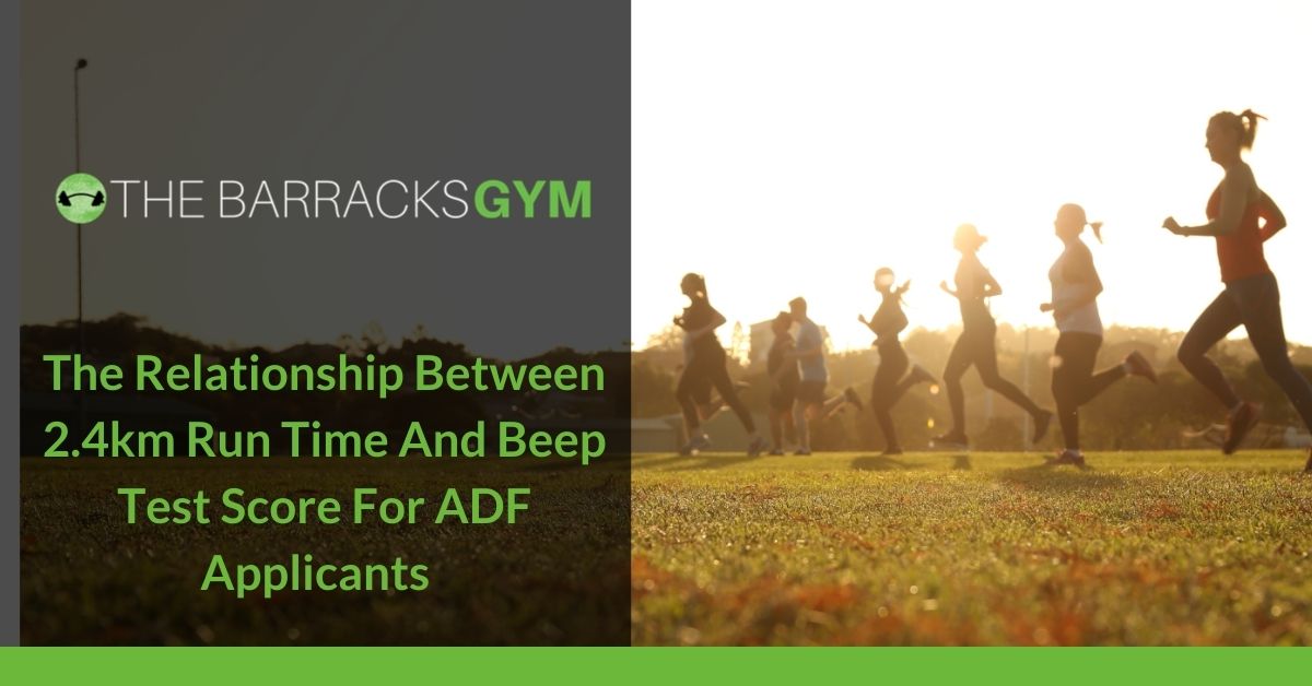 The Relationship Between 2.4km Run Time And Beep Test Score… — The Barracks Gym